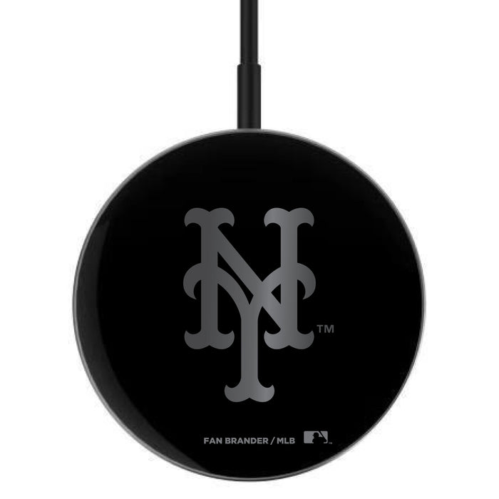 MagSafe Compatible Wireless Charger with New York Mets laser etched Primary Logo