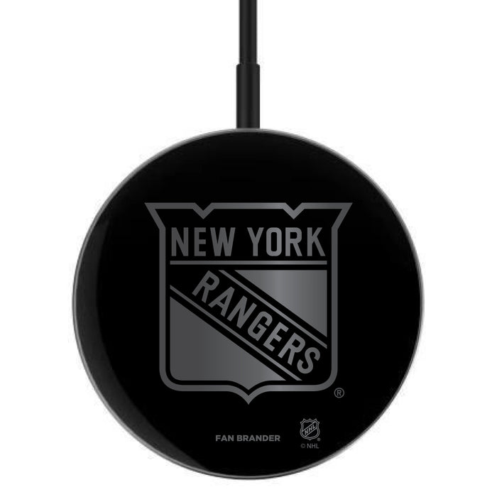 MagSafe Compatible Wireless Charger with  New York Rangers laser etched Primary Logo
