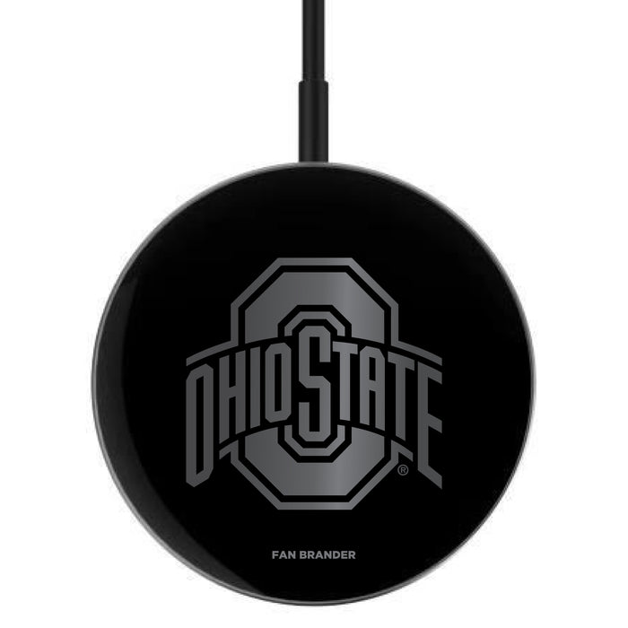 MagSafe Compatible Wireless Charger with Ohio State Buckeyes laser etched Primary Logo