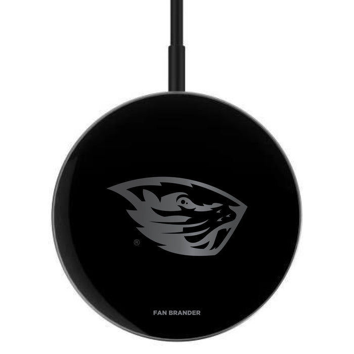 MagSafe Compatible Wireless Charger with Oregon State Beavers laser etched Primary Logo