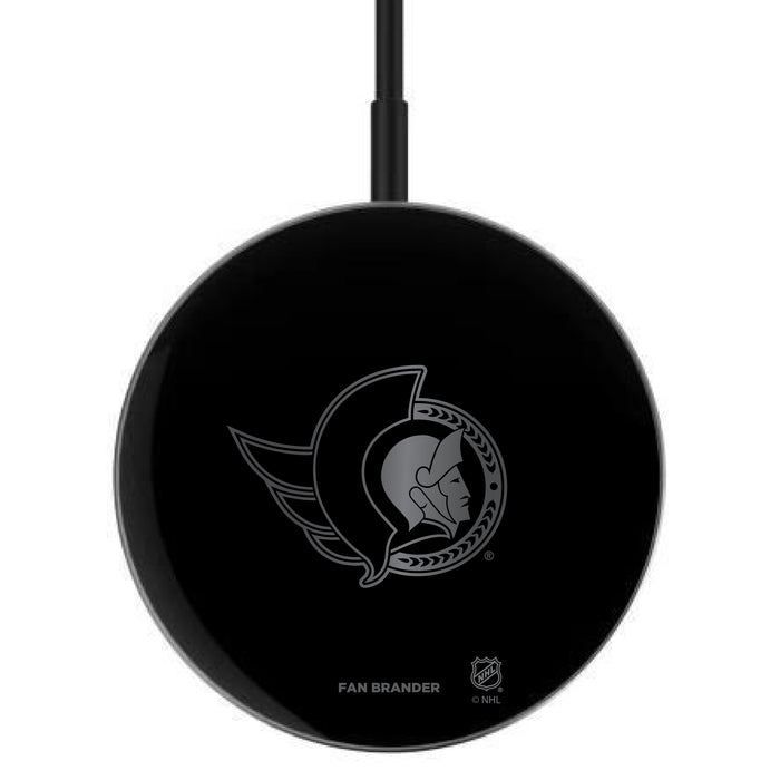 MagSafe Compatible Wireless Charger with  Ottawa Senators laser etched Primary Logo