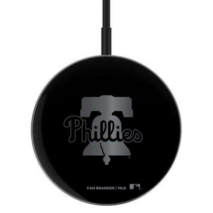 MagSafe Compatible Wireless Charger with Philadelphia Phillies laser etched Primary Logo