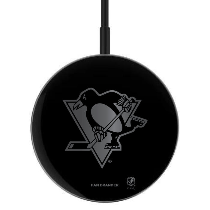 MagSafe Compatible Wireless Charger with  Pittsburgh Penguins laser etched Primary Logo