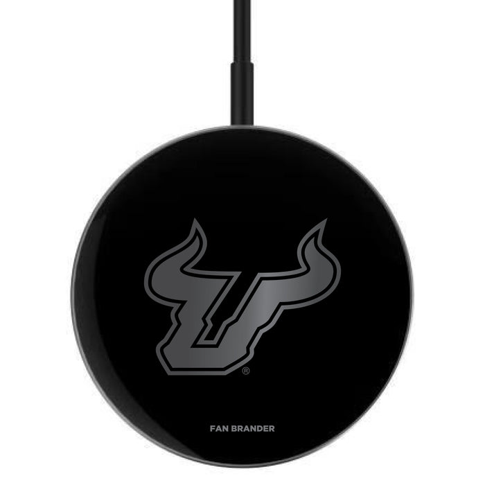 MagSafe Compatible Wireless Charger with South Florida Bulls laser etched Primary Logo