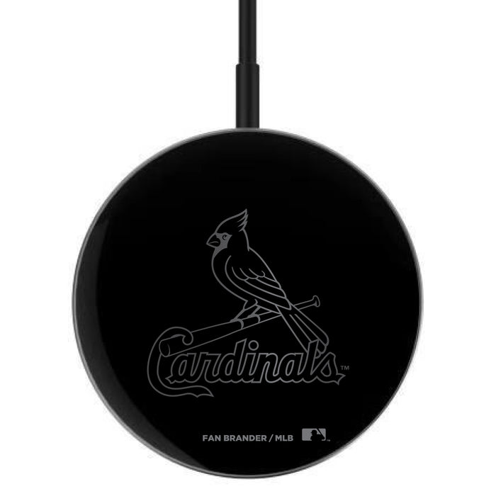 MagSafe Compatible Wireless Charger with St. Louis Cardinals laser etched Primary Logo