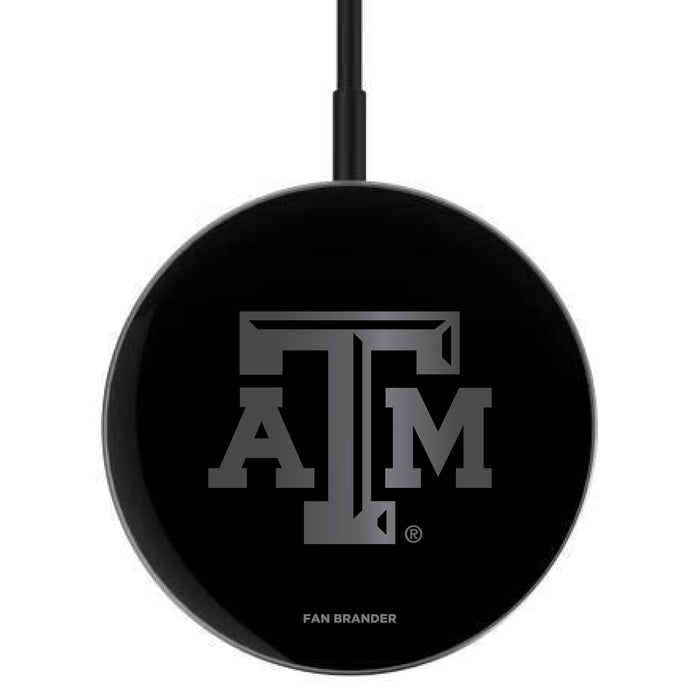 MagSafe Compatible Wireless Charger with Texas A&M Aggies laser etched Primary Logo