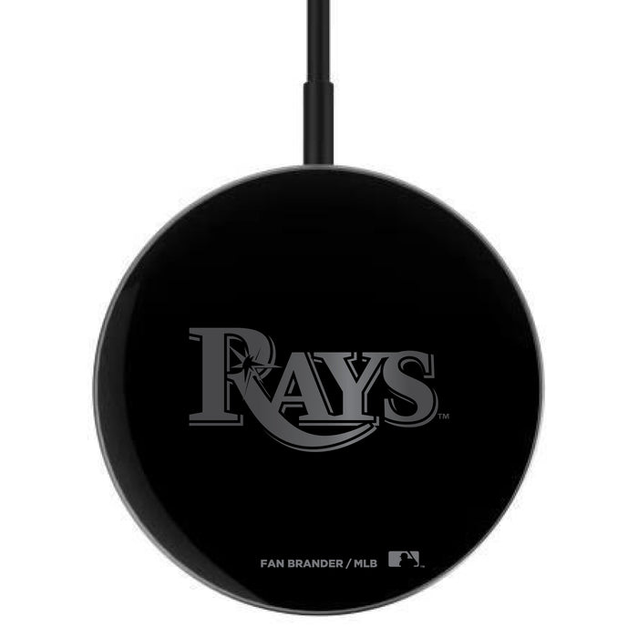 MagSafe Compatible Wireless Charger with Tampa Bay Rays laser etched Primary Logo