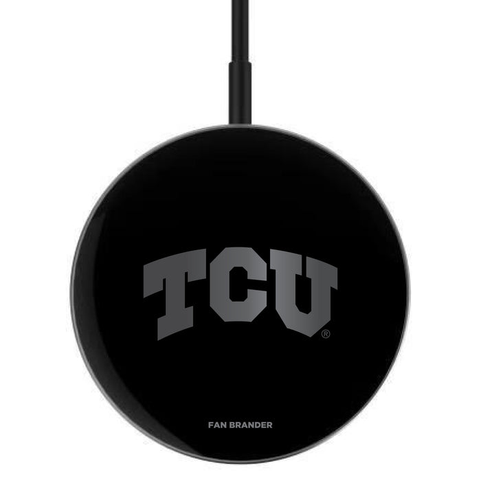MagSafe Compatible Wireless Charger with Texas Christian University Horned Frogs laser etched Primary Logo