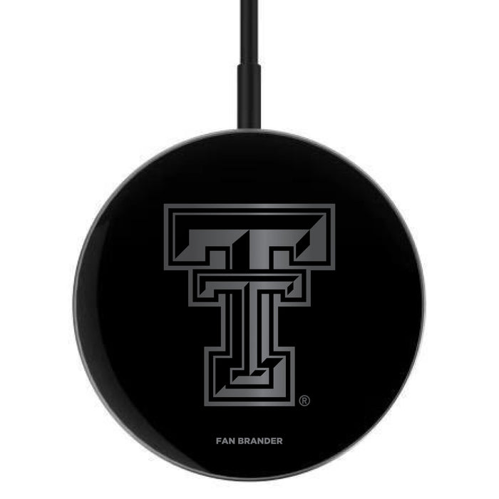 MagSafe Compatible Wireless Charger with Texas Tech Red Raiders laser etched Primary Logo
