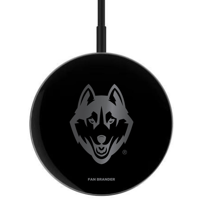MagSafe Compatible Wireless Charger with Uconn Huskies laser etched Primary Logo