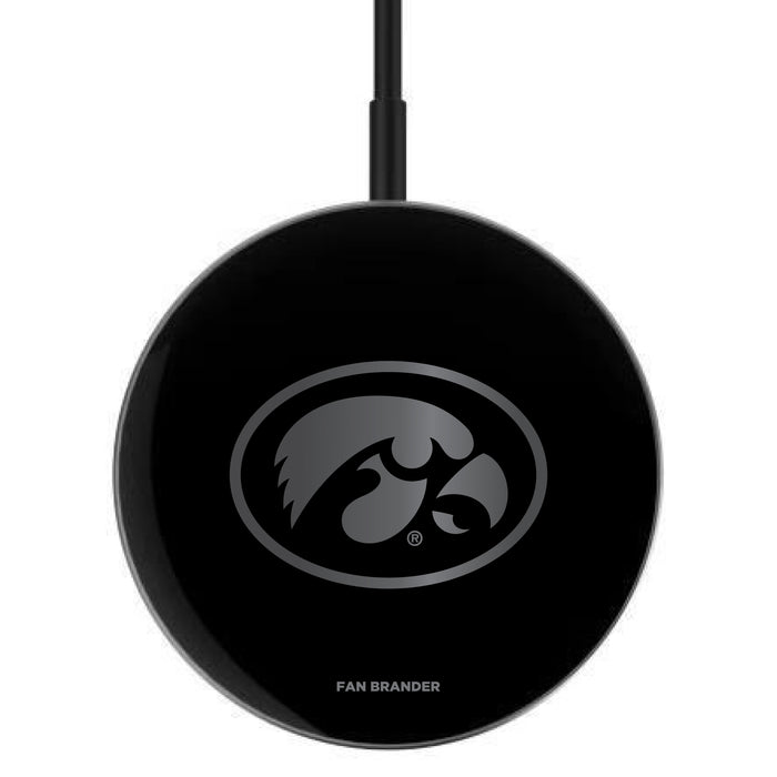 MagSafe Compatible Wireless Charger with Iowa Hawkeyes laser etched Primary Logo