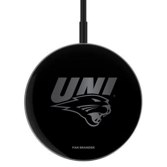 MagSafe Compatible Wireless Charger with Northern Iowa Panthers laser etched Primary Logo