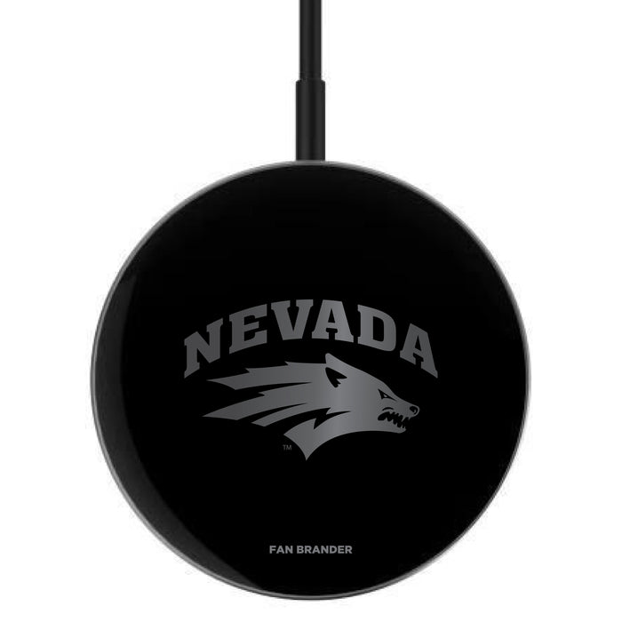 MagSafe Compatible Wireless Charger with Nevada Wolf Pack laser etched Primary Logo