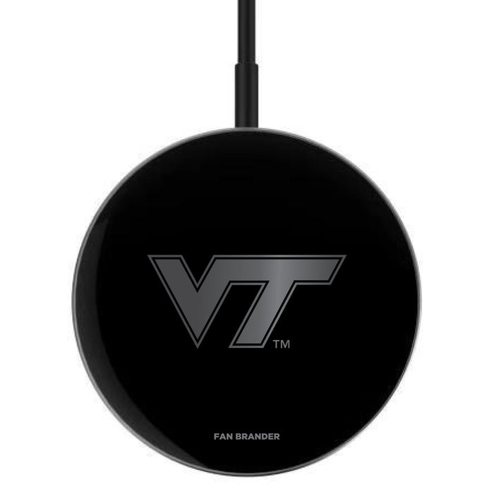 MagSafe Compatible Wireless Charger with Virginia Tech Hokies laser etched Primary Logo