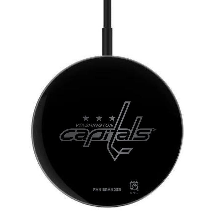 MagSafe Compatible Wireless Charger with  Washington Capitals laser etched Primary Logo