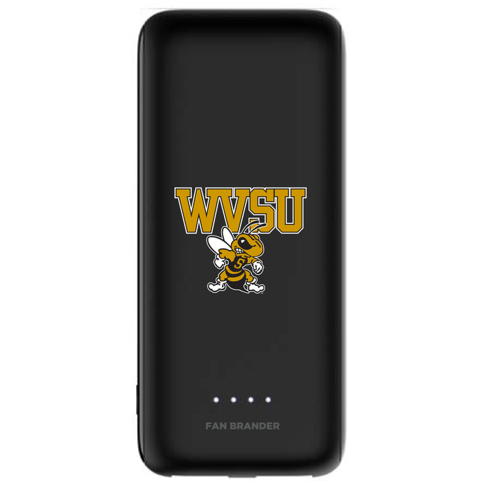 mophie Power Boost 5,200mAh portable battery with West Virginia State Univ Yellow Jackets Primary Logo