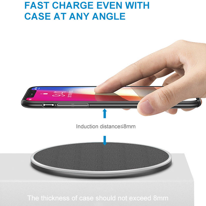 Fan Brander Grey 15W Wireless Charger with St. John's Red Storm Primary Logo