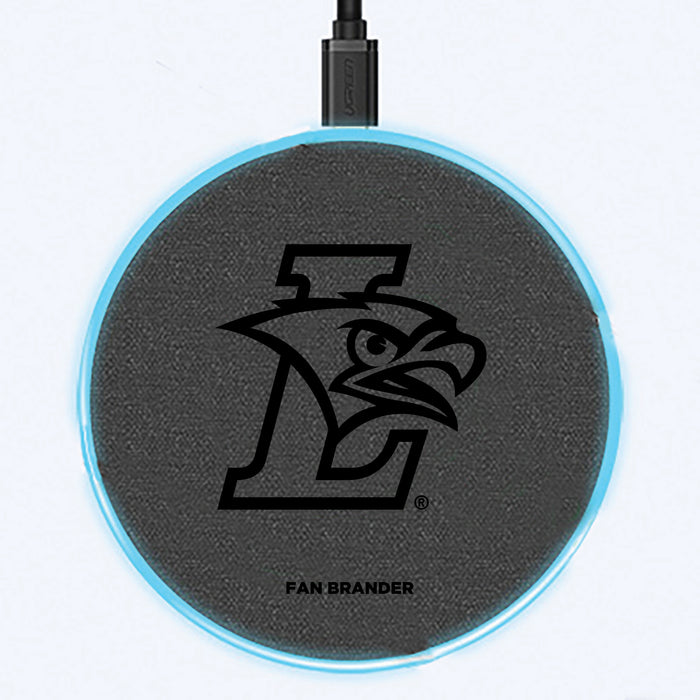 Fan Brander Grey 15W Wireless Charger with Lehigh Mountain Hawks laser etched Primary Logo