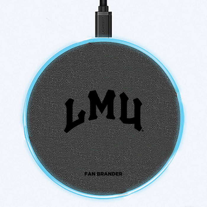 Fan Brander Grey 15W Wireless Charger with Loyola Marymount University Lions laser etched Primary Logo