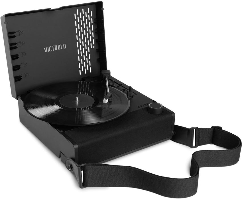 Victrola RevGo Record Player and Bluetooth Speaker with Chicago Blackhawks Primary Logo