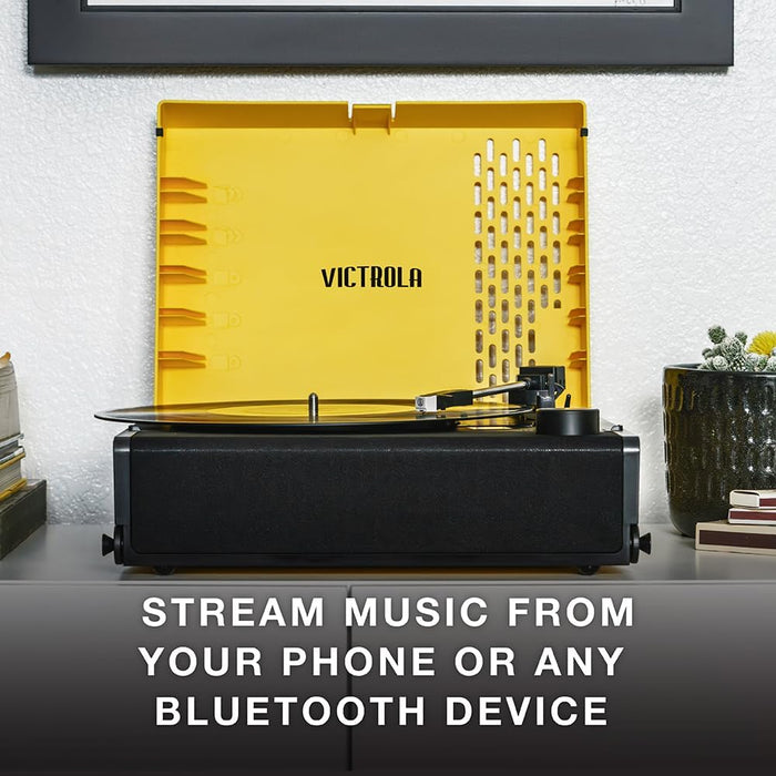 Victrola RevGo Record Player and Bluetooth Speaker with Delaware Fightin' Blue Hens Primary Logo