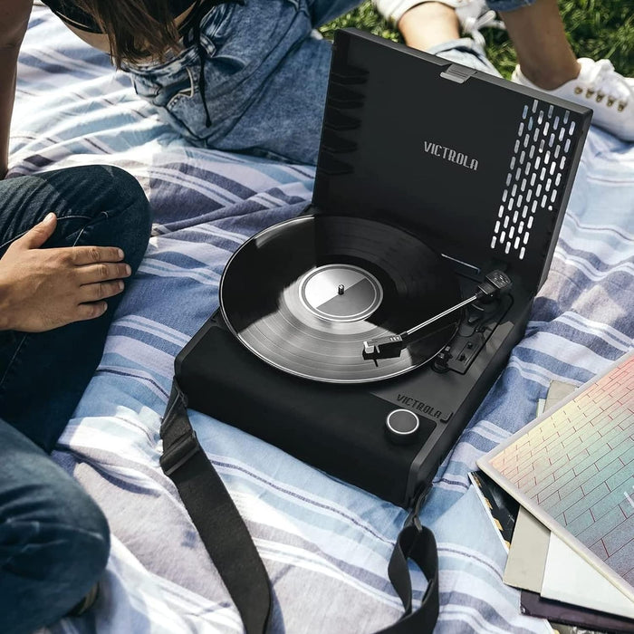 Victrola RevGo Record Player and Bluetooth Speaker with Southern Mississippi Golden Eagles Secondary Logo