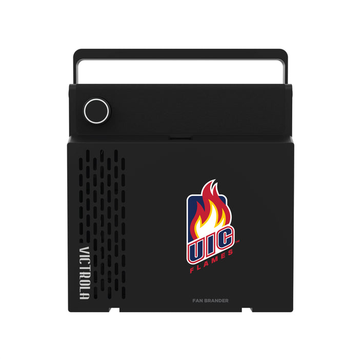 Victrola RevGo Record Player and Bluetooth Speaker with Illinois @ Chicago Flames Primary Logo