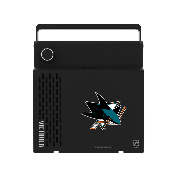 Victrola RevGo Record Player and Bluetooth Speaker with San Jose Sharks Primary Logo