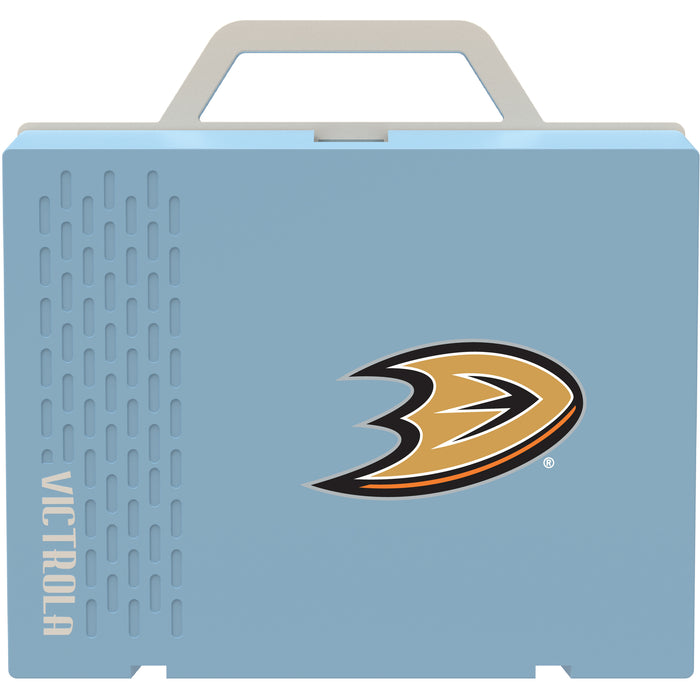 Victrola Re-Spin Sustainable Bluetooth Suitcase Record Player with Anaheim Ducks Primary Logo