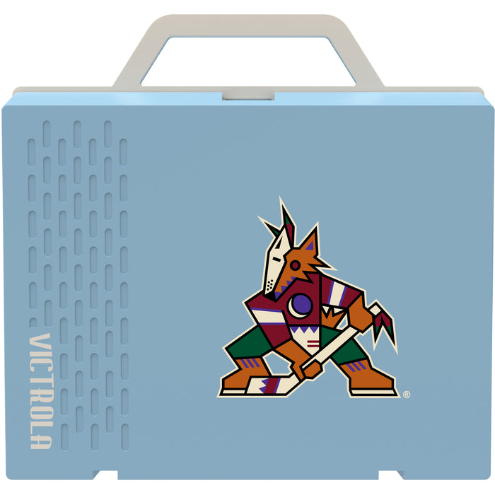 Victrola Re-Spin Sustainable Bluetooth Suitcase Record Player with Arizona Coyotes Primary Logo