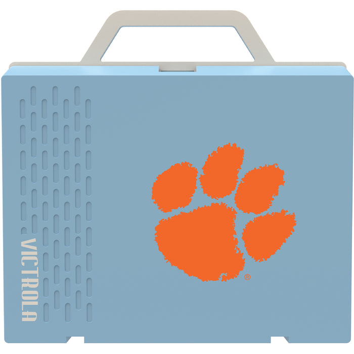 Victrola Re-Spin Sustainable Bluetooth Suitcase Record Player with Clemson Tigers Primary Logo