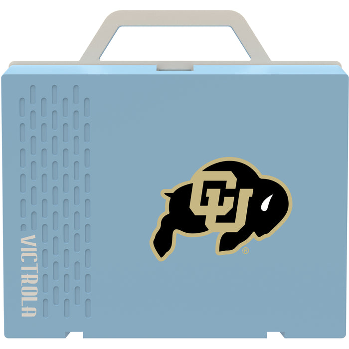 Victrola Re-Spin Sustainable Bluetooth Suitcase Record Player with Colorado Buffaloes Primary Logo