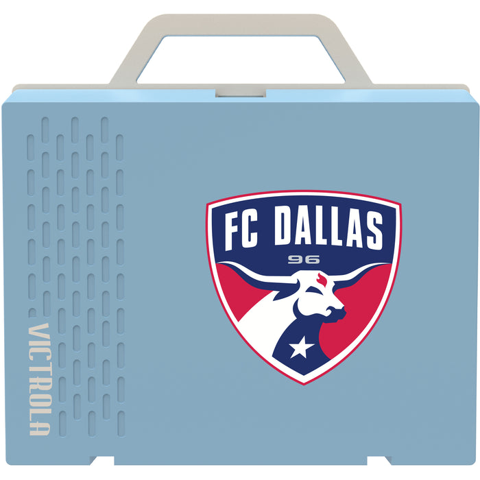 Victrola Re-Spin Sustainable Bluetooth Suitcase Record Player with FC Dallas Primary Logo