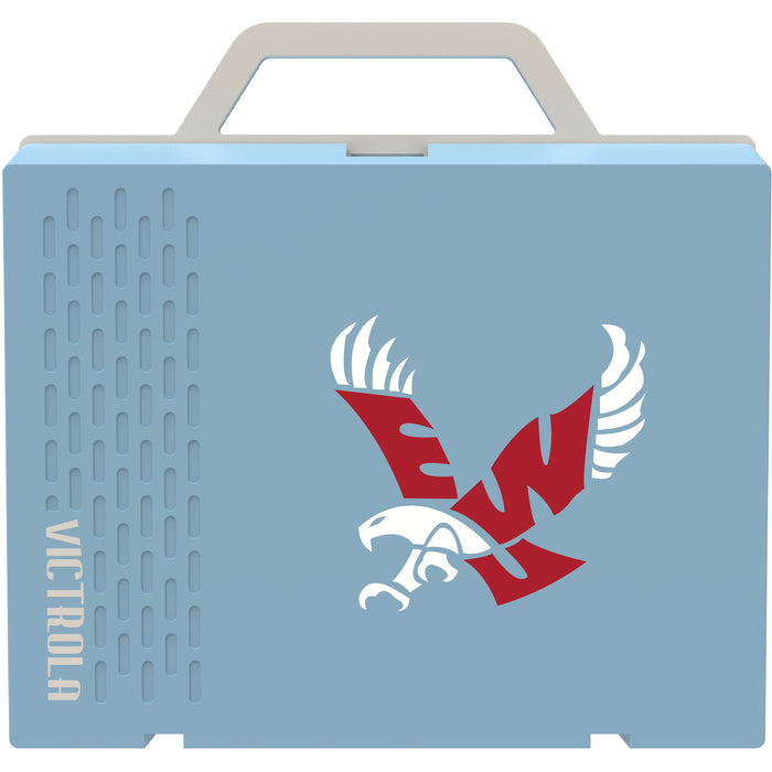 Victrola Re-Spin Sustainable Bluetooth Suitcase Record Player with Eastern Washington Eagles Primary Logo