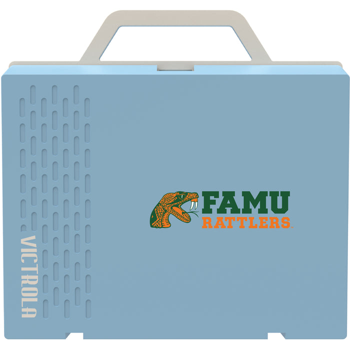 Victrola Re-Spin Sustainable Bluetooth Suitcase Record Player with Florida A&M Rattlers Primary Logo