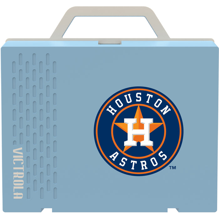 Victrola Re-Spin Sustainable Bluetooth Suitcase Record Player with Houston Astros Secondary Logo