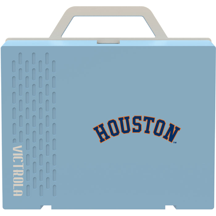 Victrola Re-Spin Sustainable Bluetooth Suitcase Record Player with Houston Astros Wordmark Logo