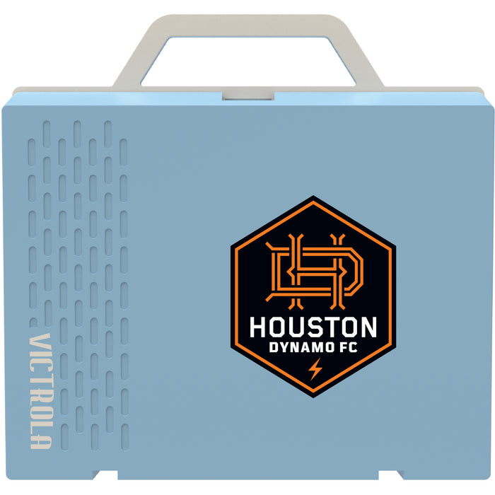 Victrola Re-Spin Sustainable Bluetooth Suitcase Record Player with Houston Dynamo Primary Logo