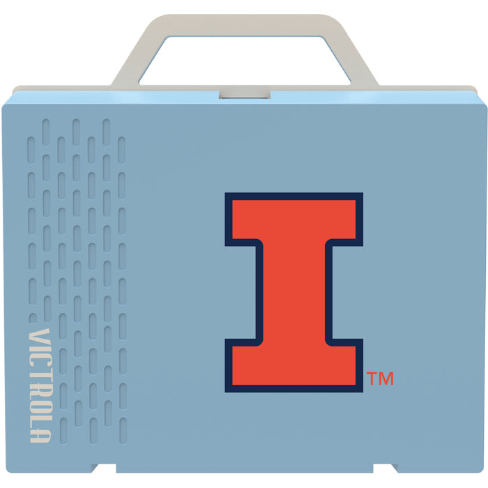 Victrola Re-Spin Sustainable Bluetooth Suitcase Record Player with Illinois Fighting Illini Primary Logo