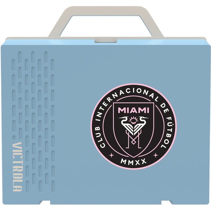 Victrola Re-Spin Sustainable Bluetooth Suitcase Record Player with Inter Miami CF Primary Logo