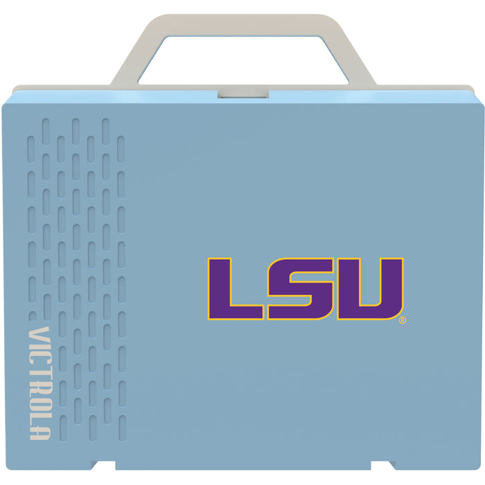 Victrola Re-Spin Sustainable Bluetooth Suitcase Record Player with LSU Tigers Primary Logo