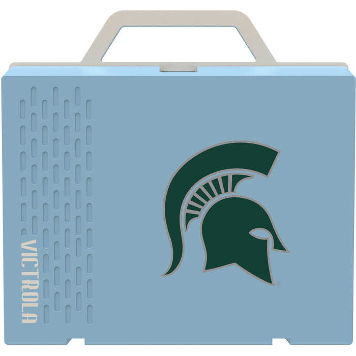 Victrola Re-Spin Sustainable Bluetooth Suitcase Record Player with Michigan State Spartans Primary Logo