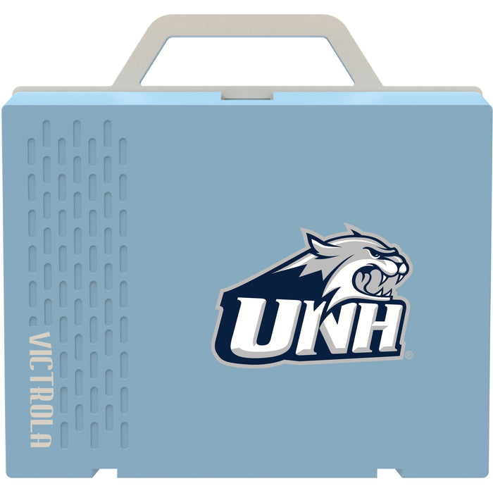 Victrola Re-Spin Sustainable Bluetooth Suitcase Record Player with New Hampshire Wildcats Primary Logo