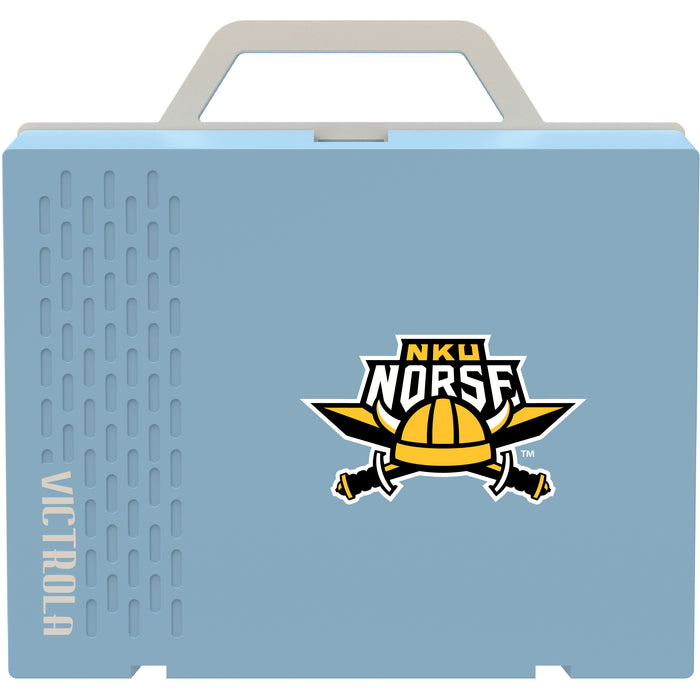 Victrola Re-Spin Sustainable Bluetooth Suitcase Record Player with Northern Kentucky University Norse Primary Logo