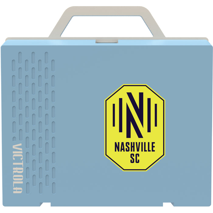 Victrola Re-Spin Sustainable Bluetooth Suitcase Record Player with Nashville SC Primary Logo