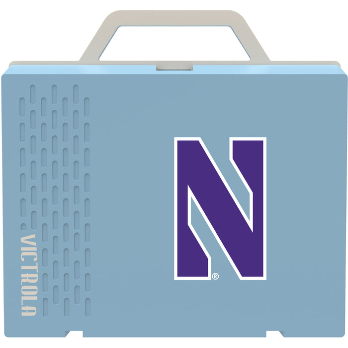 Victrola Re-Spin Sustainable Bluetooth Suitcase Record Player with Northwestern Wildcats Primary Logo