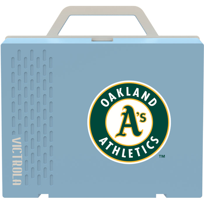 Victrola Re-Spin Sustainable Bluetooth Suitcase Record Player with Oakland Athletics Secondary Logo