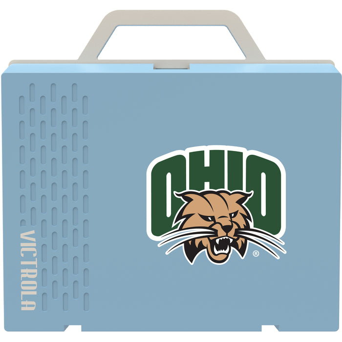 Victrola Re-Spin Sustainable Bluetooth Suitcase Record Player with Ohio University Bobcats Primary Logo