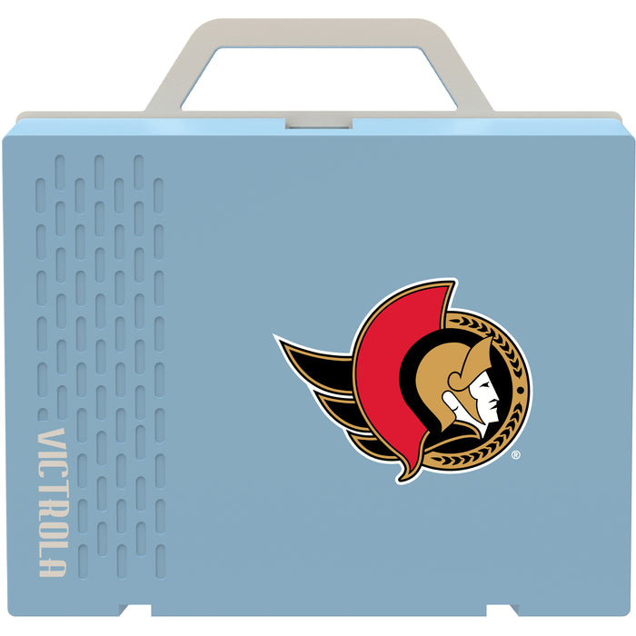 Victrola Re-Spin Sustainable Bluetooth Suitcase Record Player with Ottawa Senators Primary Logo