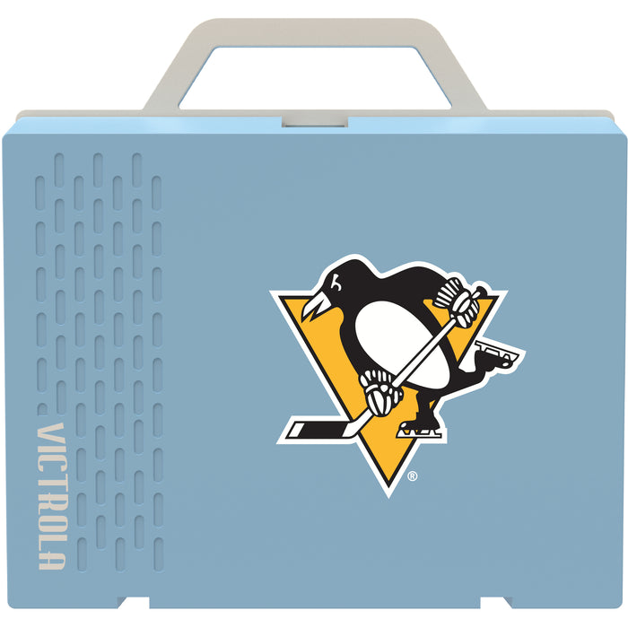 Victrola Re-Spin Sustainable Bluetooth Suitcase Record Player with Pittsburgh Penguins Primary Logo